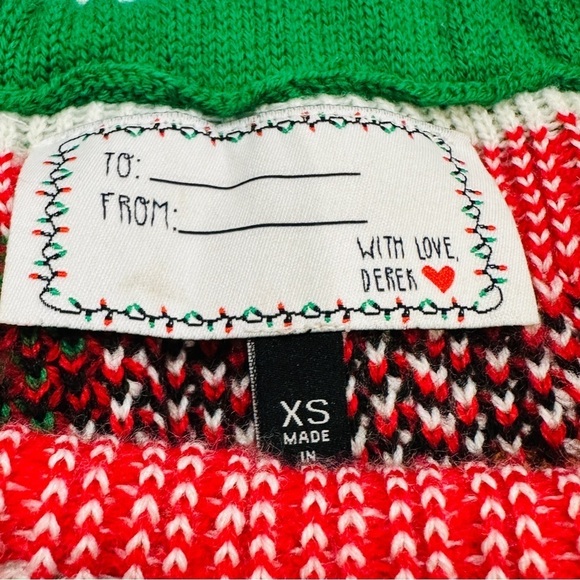 Derek Heart Ugly Sweater Christmas Tree Garland A-Line Knit Mini Skirt - Picture 5 of 8